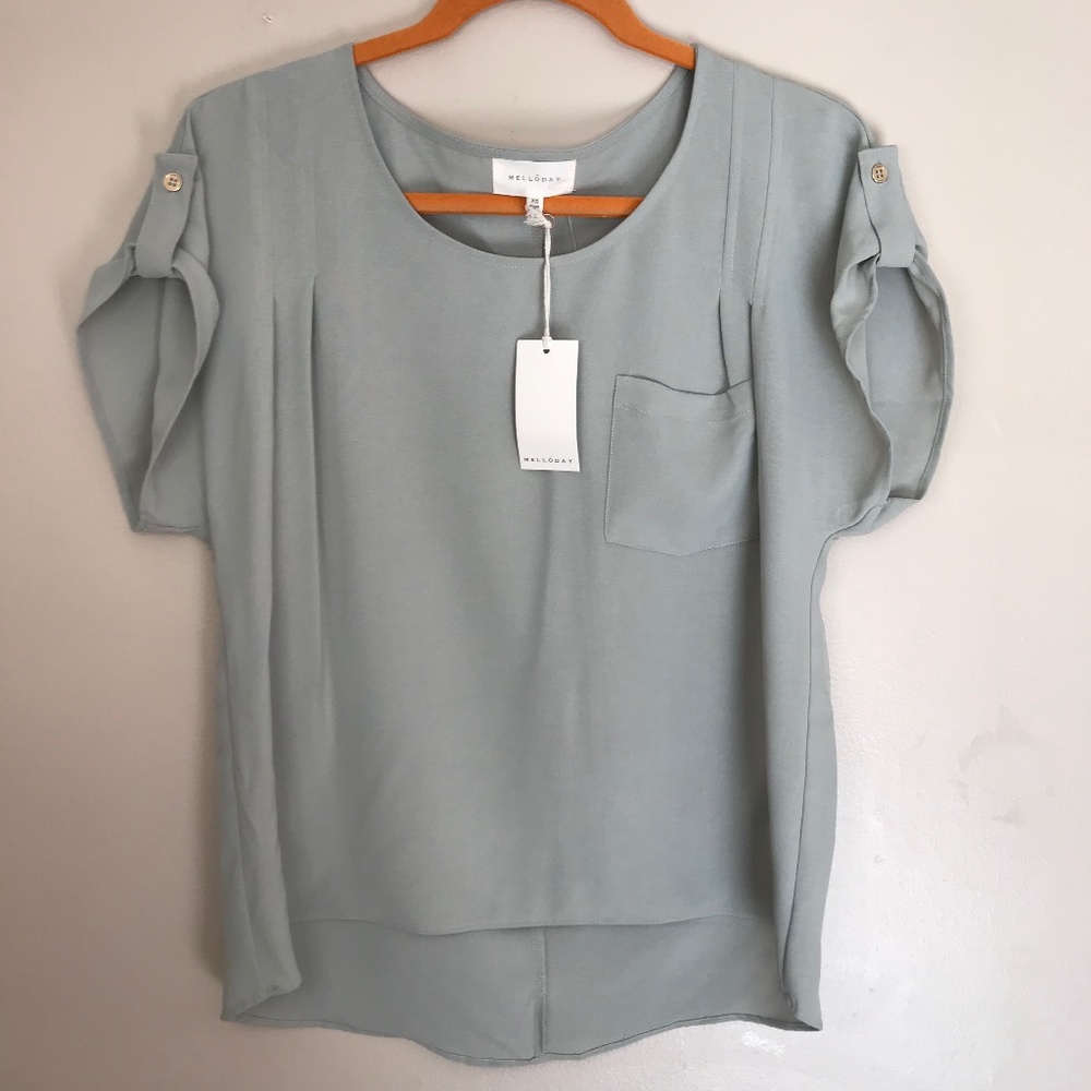 Melloday Blouse With Cuffed Sleeves